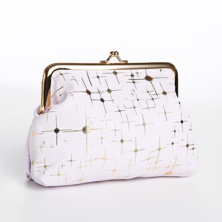 Cosmetic bag on the farmar, white color