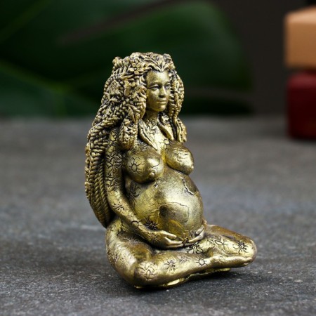 Figure "Goddess Gaia" old gold, 10x7x6cm