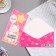 Envenue for money "Sweet life!" glitter, cake, pink background, 20.7x23 cm