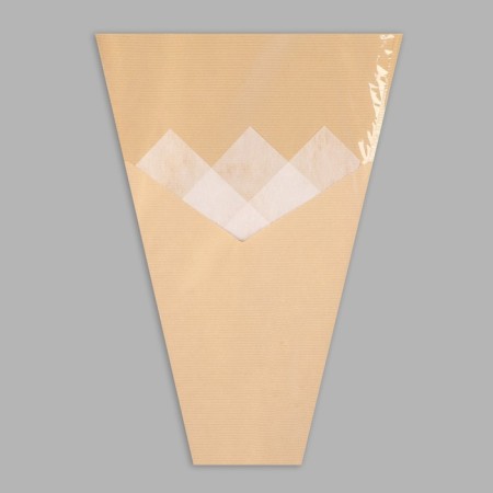 Packet stoop for flowers, craft+ film, 30+ 11x42cm ± 1cm, natural