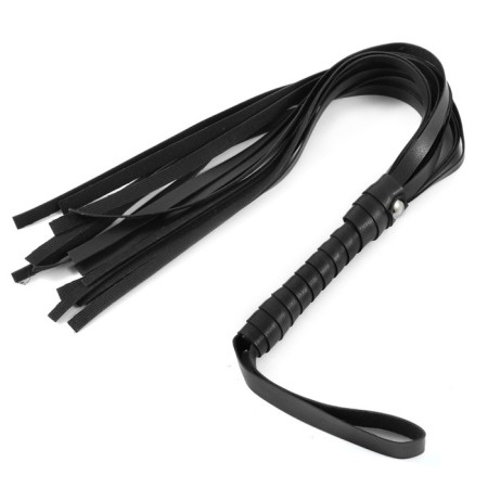 Leather whip, 55 cm, black