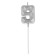 Candle in the cake on the skewer "Almaz", the number "9", silver, 4.8x2.6 cm