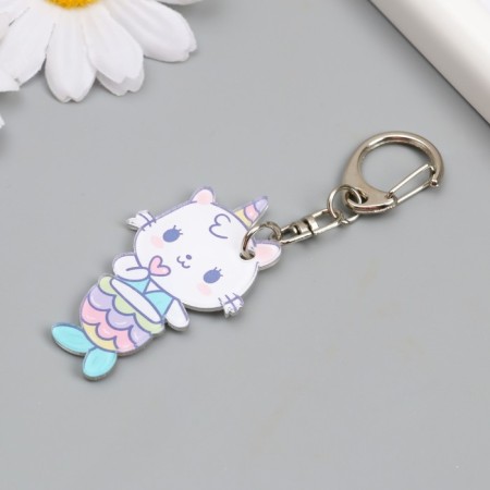 Acryl keychain "Cat-rosalka" 5.1x2.8 cm-1