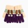 Ploves for children, milk/purple color, size 15 (6-7 years)