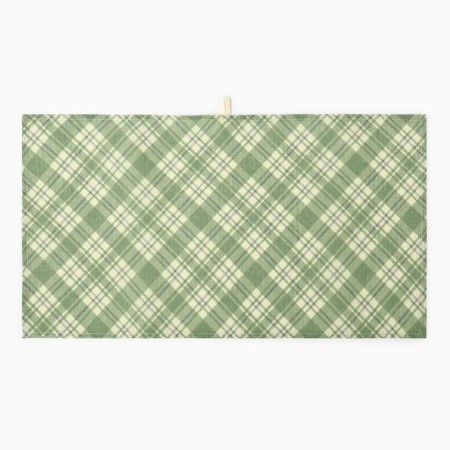 35x60cm Scottish towel green 758-1p, waffle, 120 g/m, HL100%-5
