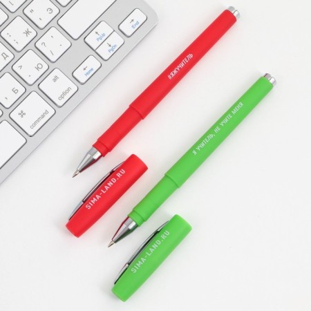 Gel pen “Call for the Teacher”, 2 pieces, blue and red paste, writing node 0.7-4