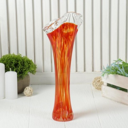 Vase "Wave" red 28 cm-1