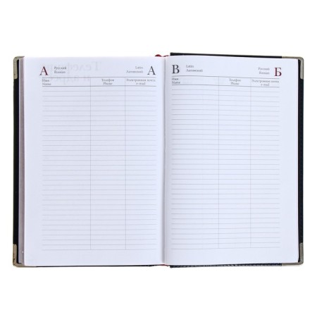 Diary half -dated A5+, 208 BOSS sheets, solid cover, artificial leather, gold cut, brown-7