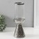 Ceramics candlestick, glass for 1 candle "ibis" d = 7.5 cm silver 10.5x10.5x29.5 cm