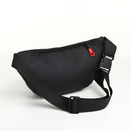Lightning waist bag, 3 outer pockets, black color-3