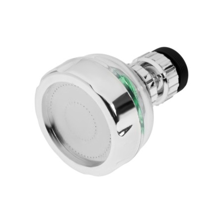 Zein Z3632-2, rotary, on a hinge, with a green fan, chrome/transparent