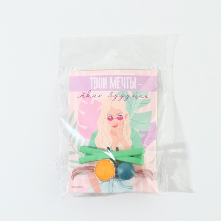 Gum and hair clip “Your Dreams, Future” (set)-6