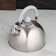 A kettle with a stainless steel whistle “marble”, 3 l, a fixed handle, chrome color