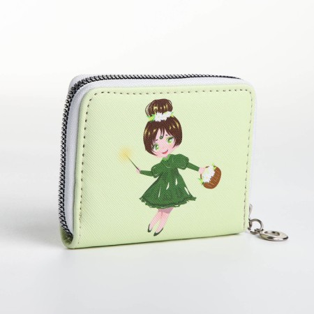 Lightning wallet, card for cards, for coins, green color-2