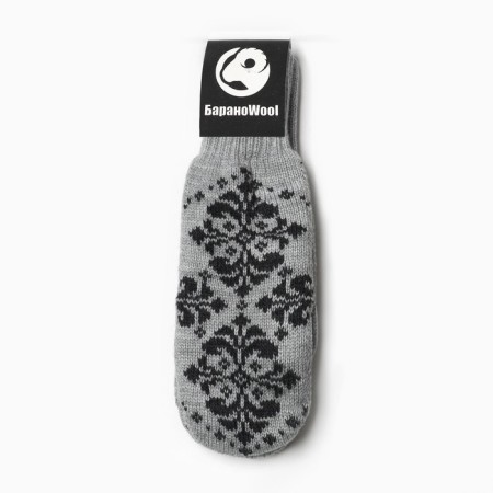 Female mittens, light gray, size 18
