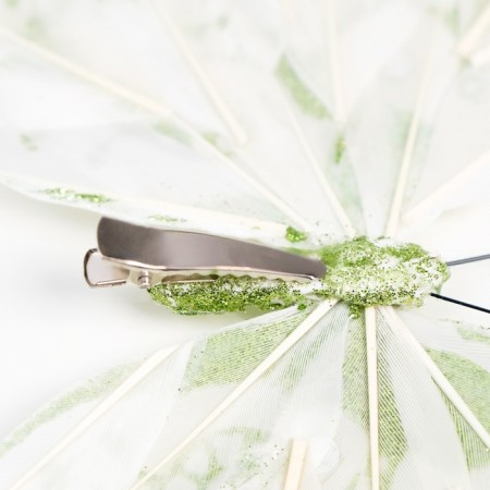 Decor on the clothespin "Butterfly", green, 13 cm-2