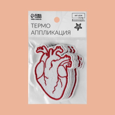 Thermal appliance "Heart", 5.6 × 8.2 cm, white/red color-4