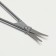 Scissors are manicure, for cuticles, bent, narrow, 8.5 cm, silver color