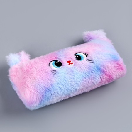 Penal School Soft "cat", 20 × 10 cm, plush, white color-3