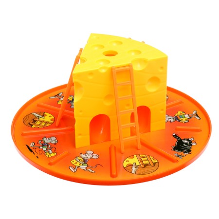 Board Brodiller "Cheese Affairs": cube, chips-mouse, cat, cheese pieces, 2-4 players, 3+-1