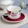 Coffee pair of ceramics "cute grandmother", 140 ml, white color