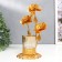 Climber Metal, glass for 1 candle "Golden Flowers" D-5 cm 9.5x13x19 cm