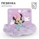 Hair gum purple, fluffy, 11 cm, Minnie Mouse
