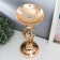 Summary metal per 1 candle "plexus" gold 40x15x15 cm