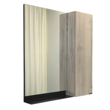 Mirror Comfort Comforty Bonn 75 for the bathroom, color graphite/oak smoky
