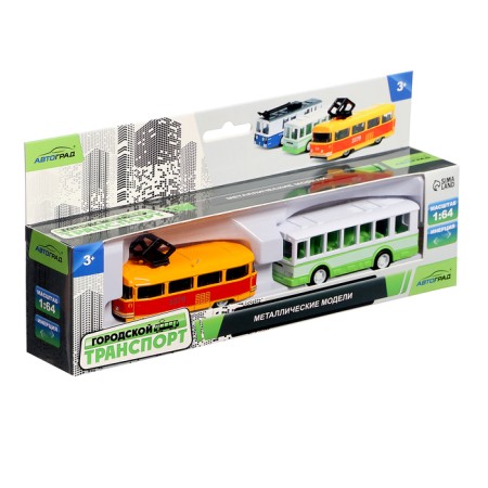 Set "city transport", inertial, metal, tram + bus-5