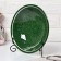Buditsa Rishtan ceramics "Patterns", 23 cm, green