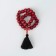 Parsing wooden "Orthodox" 30 beads, a cross small. with a brush, the color is red