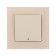 Tot Matte Glass switch, 10 a, 1 cl., With backlight, hidden, glass, beige