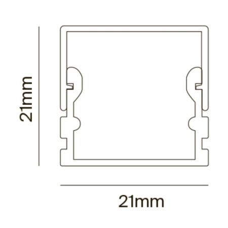 Aluminum profile LED Strip Alm007S-2M, 200x2.1x2.1 cm, silver color-4