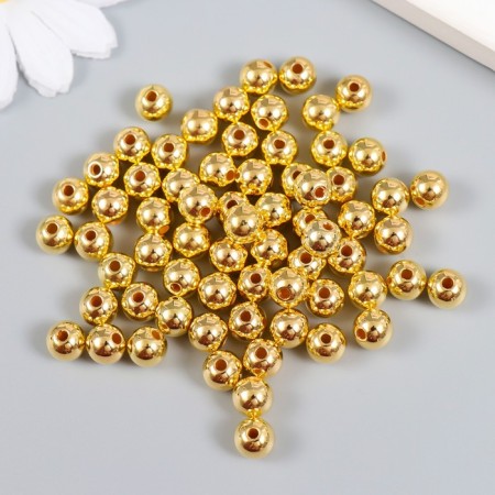 Beads for creativity plastic "Gold" d = 0.8 set 20 g-1
