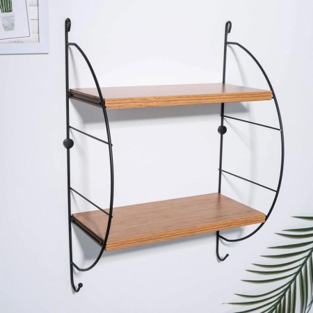 2-tier shelf Tekno-Tel Re’black, 36.5 × 21.5 × 55 cm, black color-1