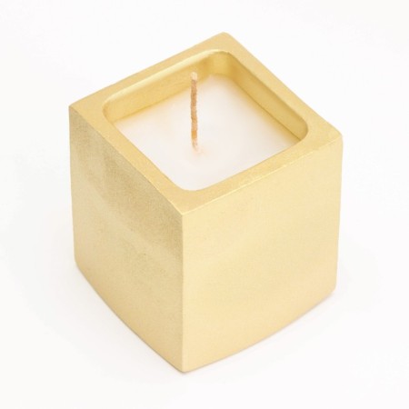 Candle "Square" in a candlestick of gypsum, 5x6cm, gold-2