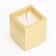 Candle "Square" in a candlestick of gypsum, 5x6cm, gold