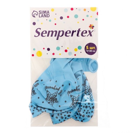 Shar Latex 12 “Hurray, I was born”, pastel, set of 5 pcs., Blue color-2