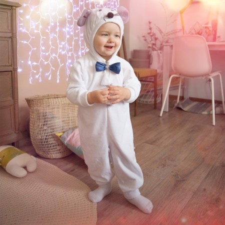 Carnival costume for babies “Mouse with a butterfly”, velor, cotton, height 74-92 cm