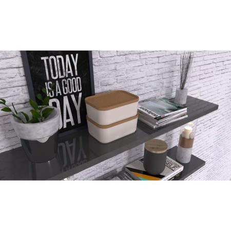 Korely cosmetic storage container, with a lid, 15.9 × 11.4 × 6.5 cm, ivory color-5