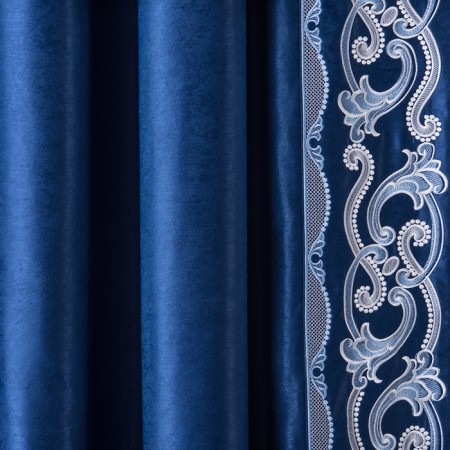 Set of curtains "Valerie", size 200 x 270 cm, blue-1
