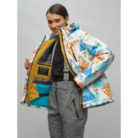 Ski suit female, size 42, blue color-6