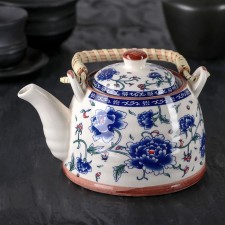 Keramic teapot “Rose flowering”, 600 ml, with metal sieve