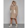 Coat insulated winter female, size 42, color light brown