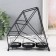 Climber Metal, glass for 3 candles "Loft. Trapezius" black 21x7x18 cm