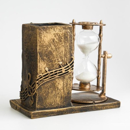 Sanding clock "Notes", souvenir, organizer for the office, 14.5 x 8 x 13 cm-2
