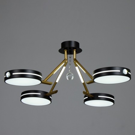 Antecu chandelier 4XLED 104W 3000-6000K black and gold 65x65x27 cm Bayerlux-1