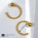 Piercing "Ring" Washed, d = 0.8 cm, pair, color gold