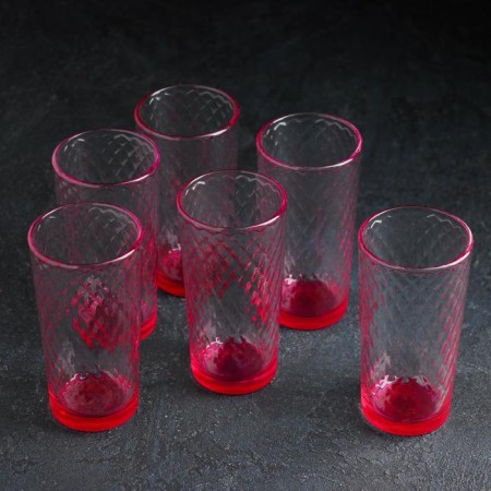 A set of glasses "Jam", 230 ml, 6 pcs, color mix-3